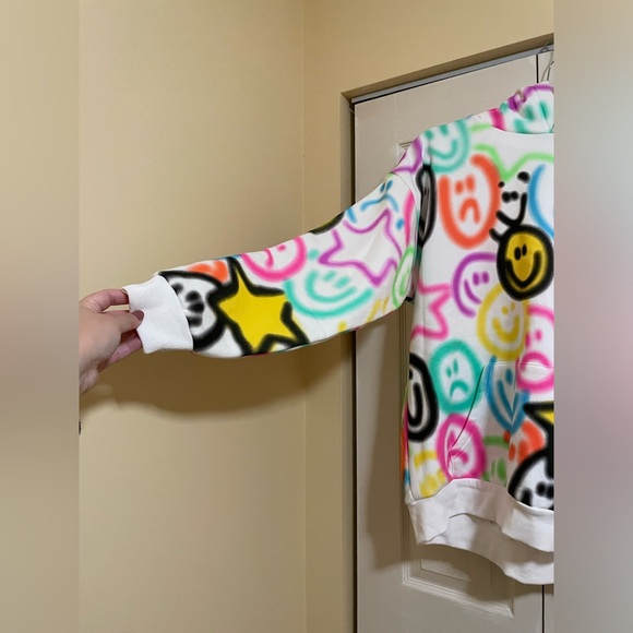 PACSUN Adult Dreams Smiley Face Airbrush Hoodie - Picture 4 of 7